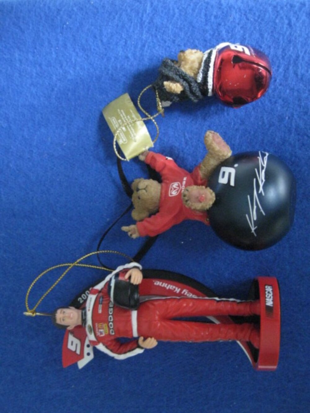 Lot of 3 Nascar Kasey Kahne Boyds Bear #9 Christmas Tree Decorations